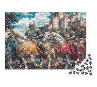Cavalieri a cavallo Puzzle 1000 Pezzi In Resistente E Durevole, Un Busta Di Puzzle A Rompicapo Per Enigma Per Il Relax Mentale, Ideale Per Vacanza Relax, Puzzle