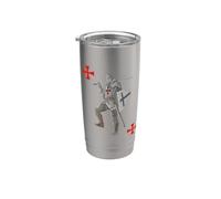 Cavalieri crociati medievali e cavaliere Bicchiere termico in acciaio inox doppia parete