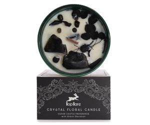 Cavalieri Di Spade Candela Di Cristallo Cedro Patchouli Ossidiana Nera 22hr