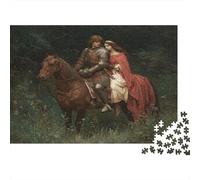 Cavalieri e principesse a cavallo Puzzle Sostenibili Con Motivi Per Adulti Da Gioco in Legno Di Alta Qualità 52x38cm/1000pcs