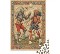 Cavalieri medievali che si sfidano con i cusciniPuzzle 1000 Pezzi Per Adulti, Giochi Educativi38x26cm/1000pcs