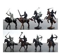 Cavalieri medievali guerrieri cavalli soldati figure modello playset giocattolo