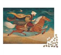 Cavalieri nell'era di Gengis Khan Puzzle 1000Pcs Decorazione Per La Casa. Rilassamento E Intelligence Per Adulti E Bambini Da 14 Anni 38x26cm/1000pcs