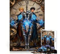 Cavalieri Steampunk con Energia Magica per Adulti Puzzle da 1000 Pezzi Rompicapo Rilassante Divertimento Assemblaggio Immagini Sorpresa Calda 38x26cm
