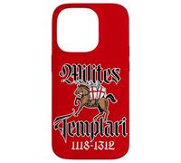 Cavalieri Templari a Cavallo 1101-1301 in latino Custodia per iPhone 14 Pro