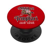 Cavalieri Templari a Cavallo 1101-1301 in latino PopSockets PopGrip Adesivo