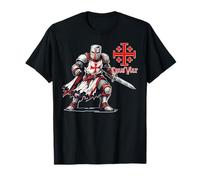 Cavalieri Templari Crociate Deus Vult Maglietta
