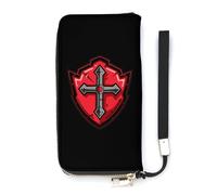 Cavalieri Templari Crociato Crociato Portafoglio Sottile per Le Donne Borsa Lunga Carino Pochette Da Polso Borsetta Titolari di Carte, Stile:, 20x10.5cm