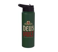 Cavalieri Templari Deus Vult (Dio lo vuole) Scudo invecchiato Stainless Steel Insulated Water Bottle
