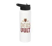 Cavalieri Templari Deus Vult (Dio lo vuole) Scudo invecchiato Stainless Steel Insulated Water Bottle