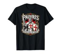 Cavalieri Templari Pauvres Chevaliers Du Christ Francese Maglietta