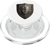 Cavalieri Templari Scudo Deus Vult Guerriero crociato PopSockets PopGrip per MagSafe
