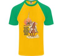 Cavalieri Templari Su Un Cavallo Maglietta Baseball Uomo S/S