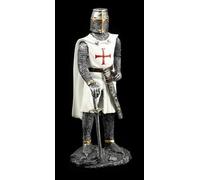 Cavalieri Templari Supporta Trova Su Spada - Figura Decorativa Statua
