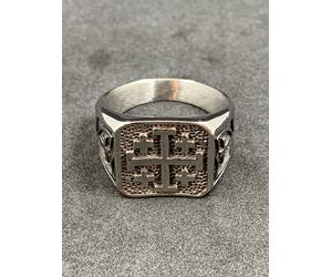 Cavalieri Templari Uomo Anello Massonici Guarnizione Acciaio Inox