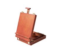 Cavalletti Clip di stoccaggio del desktop in legno Schizzo Olio dipinto Acqua Pastello per la Visualizzazione Della Pittura(Marrone)