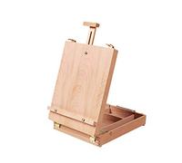 Cavalletti Clip di stoccaggio del desktop in legno Schizzo Olio dipinto Acqua Pastello per la Visualizzazione Della Pittura(Naturale)