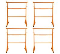 Cavalletti da Lavoro x4 Acciaio Heavy Duty Regolabili Altezza 200kg