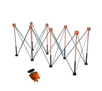 Cavalletti For Regolabili Pieghevoli, Banco Da Lavoro Pieghevole Con Capacità Di 1100 Libbre, Supporto Portatile Specializzato For La Lavorazione Del Legno, For Fabbriche(Orange,161.1x57.6x76.2cm)