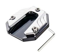 Cavalletti Laterale Estensione per Yamaha TMax/Aerox/YZR-M1, Alluminio Antiscivolo e Resistente all'Usura Piastra Supporto Cavalletto,D/Silver