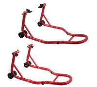 Cavalletto Alza Moto Universale Anteriore Posteriore Slitta Regolabile Rosso