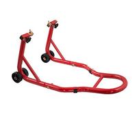 Cavalletto Alza Solleva Moto Anteriore Regolabile 4 Ruote Rosso Universale