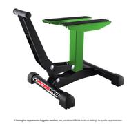 Cavalletto alzamoto a leva verde cross enduro motard altezza 30 cm-40 cm