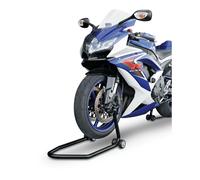 CAVALLETTO ALZAMOTO ANTERIORE MOTORE IN ACCIAIO REGOLABILE PROFESSIONALE NERO