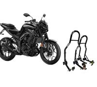Cavalletto alzamoto compatibile con Yamaha MT03 MT 03 MT-03 alza moto per alzare avantreno e retrotreno sollevare la ruota gomma posteriore e anteriore frontale + posteriore