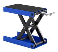 Cavalletto Alzamoto Pieghevole e Antiscivolo in Acciaio e Gomma, 48x22.5x10-37 cm, Blu e Nero