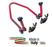 Cavalletto Alzamoto Posteriore Bike Lift Cursori A Forchetta Moto Strada Rosso