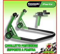 Cavalletto Alzamoto Posteriore con attacco a piastra originale KAWASAKI loghi
