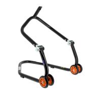 Cavalletto Anteriore Al Telaio BIHR Home Track Colore Nero Opaco E Ruote Arancio