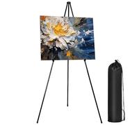 Cavalletto artistico regolabile - Treppiede pieghevole cornice per display su tela supporto in alluminio resistente per disegno, pittura e poster | Cavalletto per presentazioni in studio eventi e