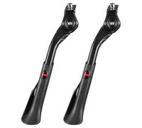 Cavalletto Bici Regolabile Nero in Lega di Alluminio per Bici | Supporto Laterale Singolo, Base Antiscivolo Rinforzata, Montaggio Sotto Movimento Centrale, per Fermate e Parcheggio