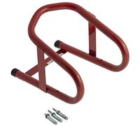 Cavalletto Blocca Ruota Anteriore Moto Universale Metallo Rosso