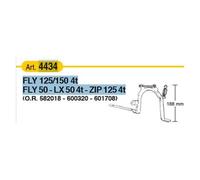Cavalletto Centrale Completo di Molle Perno Piaggio Zip Fly LX 50/125/150cc