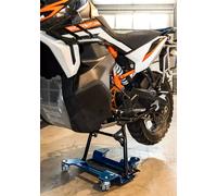 Cavalletto centrale moto trasloco carrello piattaforma trasporto garage girad...