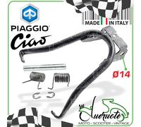 CAVALLETTO CENTRALE NERO CON ASSE PERNO 14 E MOLLE PER CIAO 50 1978-2004 PIAGGIO