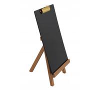 Cavalletto + clipboard A4 con clip dorata - espositore legno