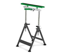 Cavalletto da lavoro estensibile 3 in 1. Cavalletto a rullo e rullo a V | Cavalletto con rullo telescopico regolabile 45-200 kg. Struttura robusta, piedini antiscivolo.