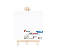 Cavalletto da Pittura in Legno con Tela 30x40 cm - Set Completo per Artisti, Pittori e Principianti - Struttura Stabile, Facile da Montare, Perfetto per Acrilico, Olio, Acquerello e Disegno