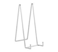Cavalletto Espositore Supporto Piatti Esposizione - Supporti Piatti da Tavolo Extra Grandi - Cavalletti Espositori in Ferro - Porta Piatti Decorativi | Cornice Foto | Libri -Argento- 2 pezzi - 30,5 cm