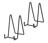 Cavalletto Espositore Supporto Porta Piatti - Reggi Piatti da Esposizione - 2 Pezzi Cavalletti in Ferro - Supporti Espositori da Tavolo per Piatto Decorativo | Foto | Cornice| Libri - 15,2 cm - Nero