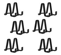 Cavalletto Espositore Supporto Porta Piatti - Reggi Piatti Plastica - 6 Pezzi Cavalletti per Esposizione - Supporti Espositori da Tavolo Nero per Piatto Decorativo | Foto | Cornice| Libri - 7,6 cm