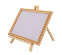 Cavalletto in legno per bambini con tela applicata per tenere un dipinto che mostra attività per bambini fornendo ai bambini divertimento piacere cavalletto in legno piccolo
