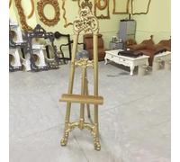 Cavalletto In Stile Francese Antico, Espositore Per Opere D'arte Intagliate, Supporto Per Cavalletto, Supporto Per Esposizione In ABS, Cavalletto Per Artisti Da 160 Cm, (senza Cornice)(Gold)