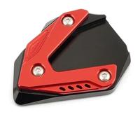 Cavalletto Laterale Estensione Per Y&amaha Per Xmax300 Per Xmax250 Per Xmax125 2017-2023 Supporto Cavalletto Laterale Moto CNC Con Estensione Antiscivolo(Rosso)