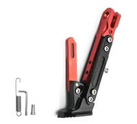 Cavalletto Laterale Moto per Harley VRSCA V-Rod 2002-2006, Altezza Regolabile Base Antiscivolo Stabile E Senza Oscillazioni Supporto Laterale Moto,Red