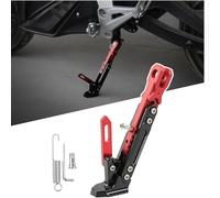 Cavalletto Laterale Moto Regolabile per Piaggio XEvo 125 2008-2013, Regolabile Blocco Molla Supporto Lega Antiscivolo Parcheggio Staffa,A Red
